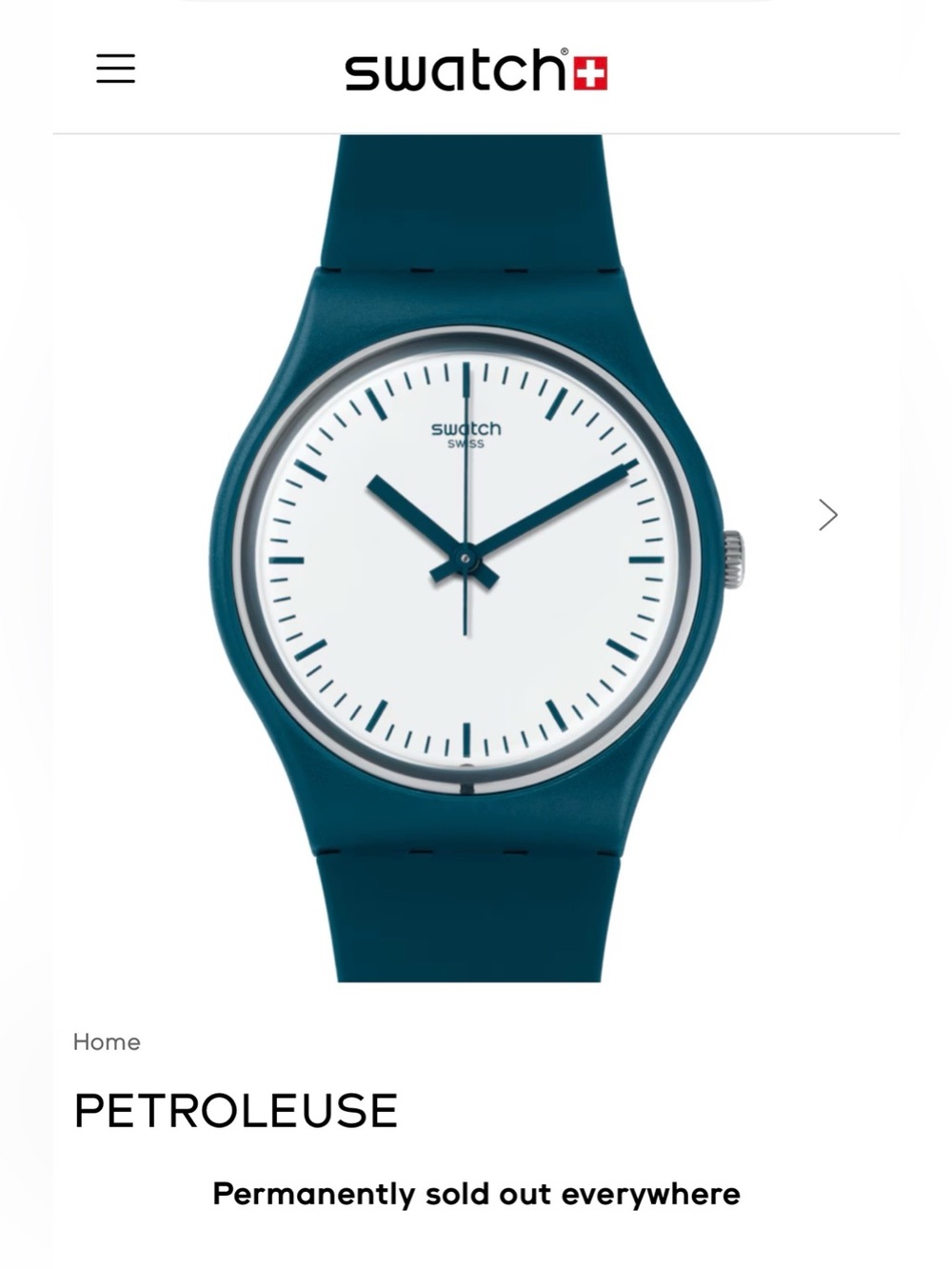 Swatch Petroleuse Teal Green Watch - GG222